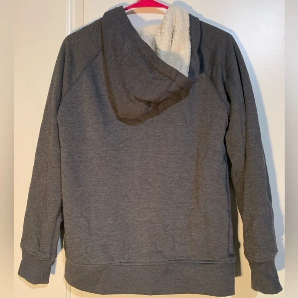GAP Kids XXL Grey and Navy super fluffy zip up hoodie, NWOT